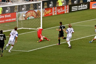 Sebastien Le Toux one times the ball into the back of the net