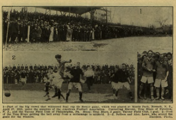 A record crowd was on hand for the final replay of the 1913 American Cup