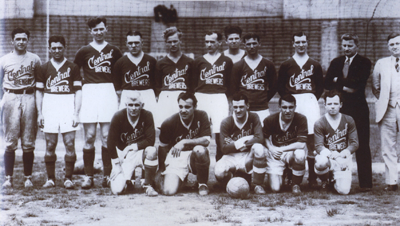 Central Brewers, 1934-35. McNab, Gonsalves, and Patenaude are in the front row. Photo: Courtesy of David Lange.