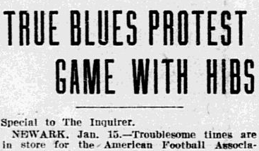 True Blues protest headline