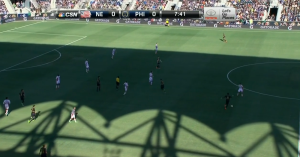 The Revs could not track Nogueira's wide runs, so they sat deep and invited pressure.