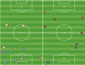 Not only did Columbus move the ball well, they had a plan for dealing with Union counters. If the ball was lost high up the pitch, the fullbacks were willing to take a foul to slow things down. 