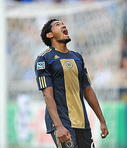 Philadelphia Union Home football shirt 2012 - 2013. Sponsored by Bimbo