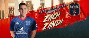 Bethlehem add Villanova midfielder Zach Zandi