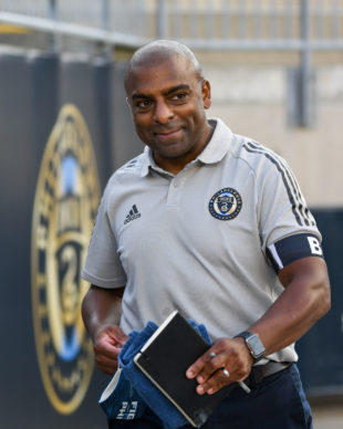 A smile by coach, Marlon LeBlanc, after the Union II's first home victory of the season.