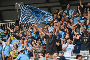 Rowdy and proud, the Supporters section composed mainly of Sons of Ben and Keystone Ultras, chants could be heard throughout the stadium the entire game.