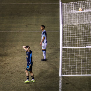 Union midfielder Daniel Gazdag reacts after his attempt to chip Pachuca goalkeeper Carlos Moreno landed on top of the net in the second half of the Union’s 0-0 draw against Pachuca at Subaru Park in Chester, Pa. on Tuesday night, March 5, 2024.