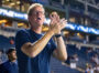 Philadelphia Union Head Coach Jim Curtin applauds both his team and the fans for their impressive performance in the match against Nashville SC after defeating them 3-0.