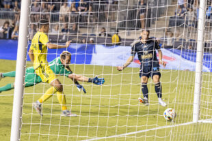 The Philadelphia Union secured a decisive 3-0 victory over Nashville SC in a thrilling match at Subaru Park in Chester, PA, on July 20, 2024.

Photo by Ron Soliman