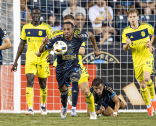 The Philadelphia Union secured a decisive 3-0 victory over Nashville SC in a thrilling match at Subaru Park in Chester, PA, on July 20, 2024.

Photo by Ron Soliman