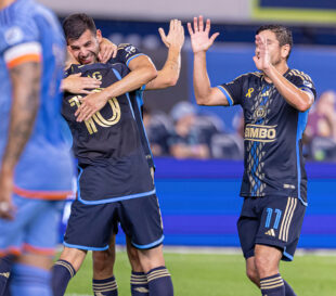 Philadelphia Union triumphs with a stunning 5-1 victory over New York City FC in the Big Apple on September 18, 2024, at Yankee Stadium.

Photo by Ron Soliman