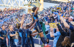 A dominant first half by the Philadelphia Union wasn't enough to secure a win Saturday, as Lionel Messi's free-kick ignited a late comeback for Inter Miami CF, resulting in a 3-3 draw at Subaru Park in Chester, PA on May 24, 2025.

Photo by Ron Soliman