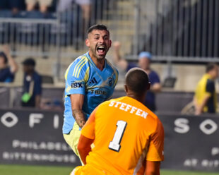 Tai Baribo let his play speak for him but couldn't control his emotions after his second goal.